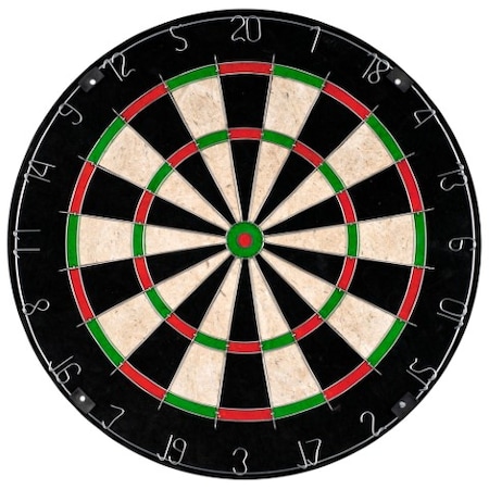 Toy Time Tournament Size Dartboard, 18-Inch Diameter Self-Healing Bristle Fiber with Wire Divider 968447OEH